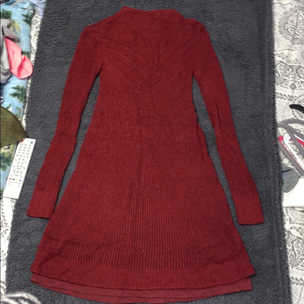 Dark Red sweater dress